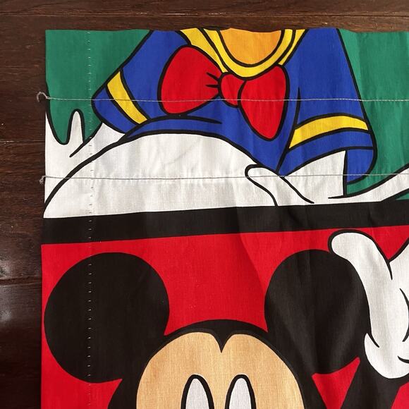 VTG Disney Mickey Mouse Curtain Made In USA 80” X 63” New No Packaging Colorful - Picture 7 of 11